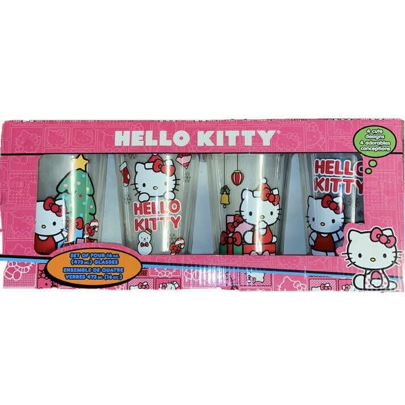 Hello Kitty Christmas 4-Piece Glassware Set - Picture 1 of 1